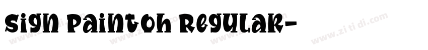 Sign Paintoh Regular字体转换
